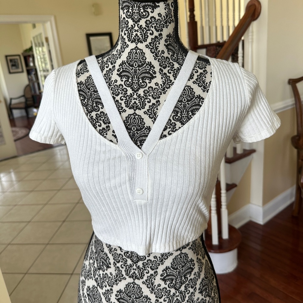 ZARA cutout v-neck top